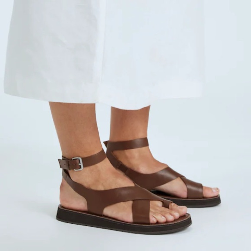 Madewell Natasha Platfom Sandal in Dark Coffee